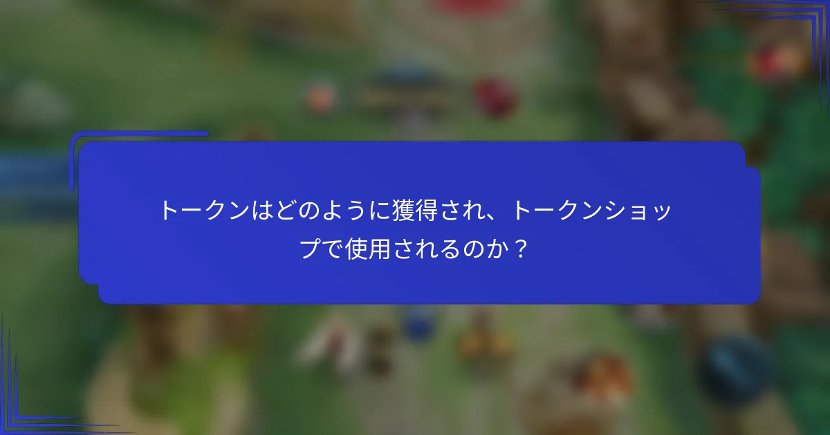 トークンはどのように獲得され、トークンショップで使用されるのか？